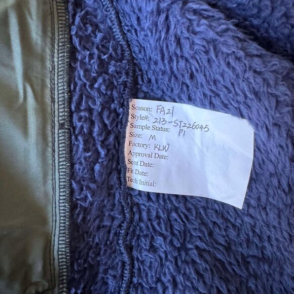 Tommy Bahama Sherpa Full Zip Jacket Size M $168 Sample in Navy/Green - Picture 11 of 11